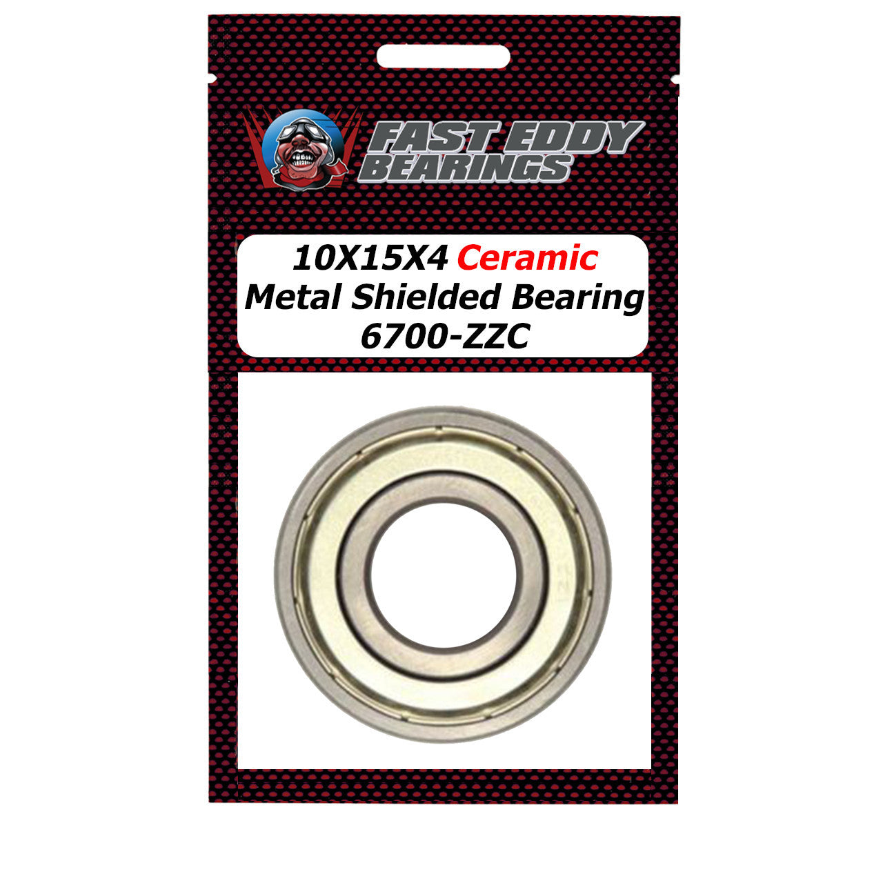 10X15X4 Ceramic Metal Shielded Bearing 6700-ZZC