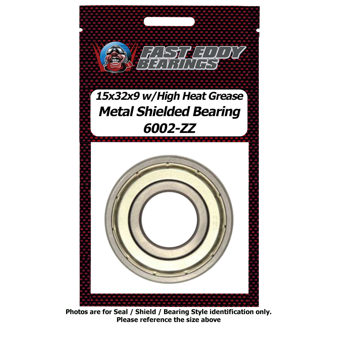 15x32x9 Metal Shielded Bearing w/ High Heat Grease 6002-ZZ