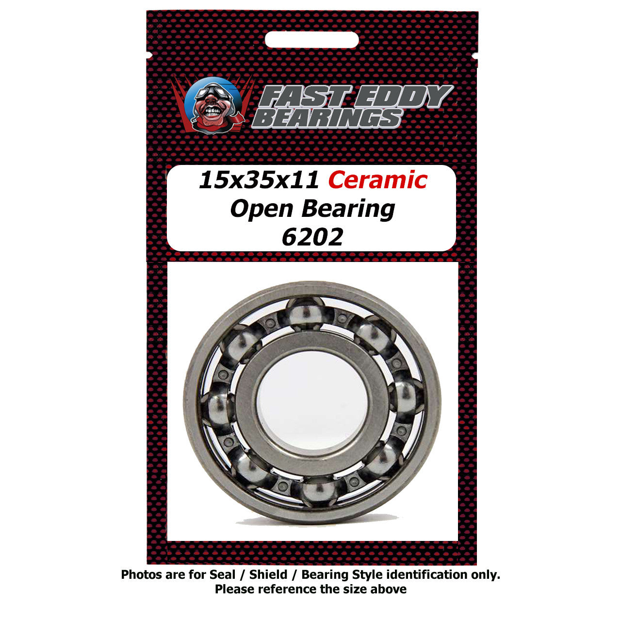 FastEddy Bearings 15x35x11-ceramic-open-bearing-6202