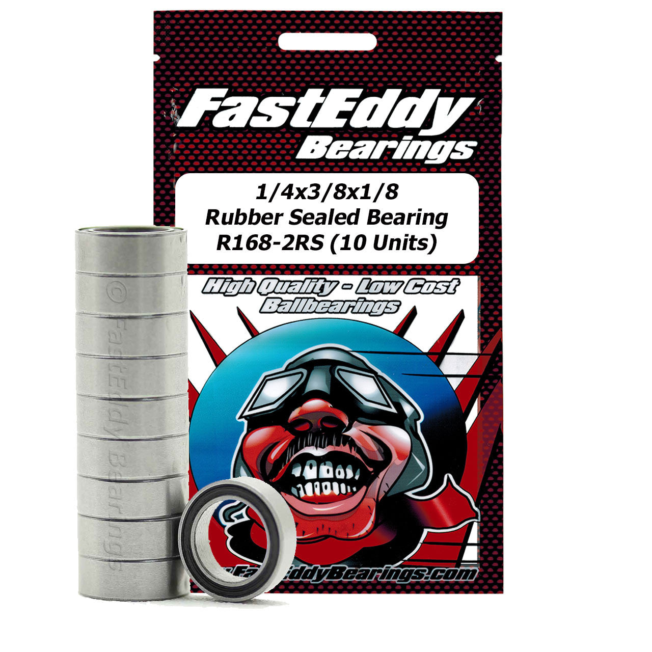 5/32x5/16x1/8 Rubber Sealed Bearing R155-2RS (10 Units)