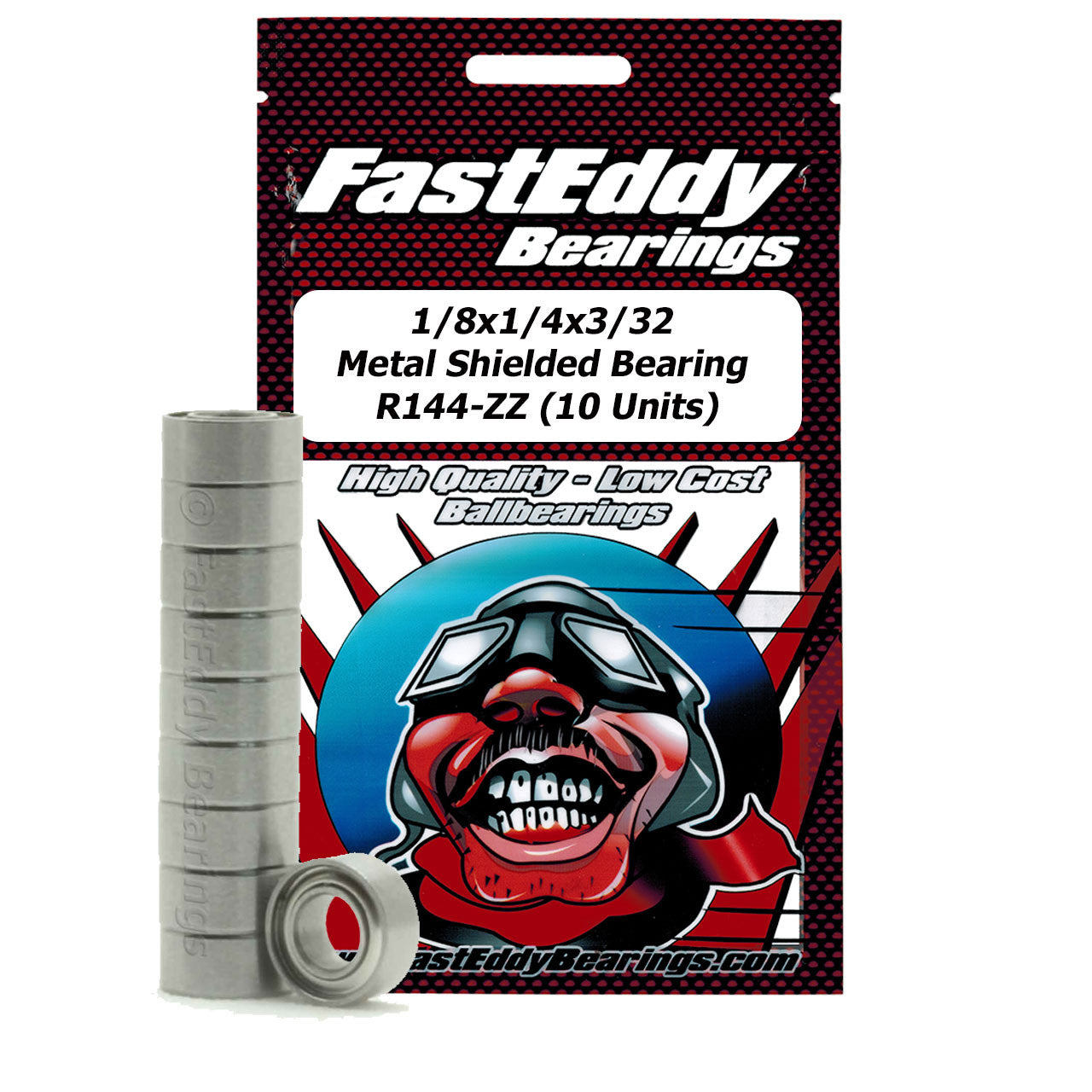 1/8x1/4x3/32 Metal Shielded Bearing R144-ZZ (10 Units)