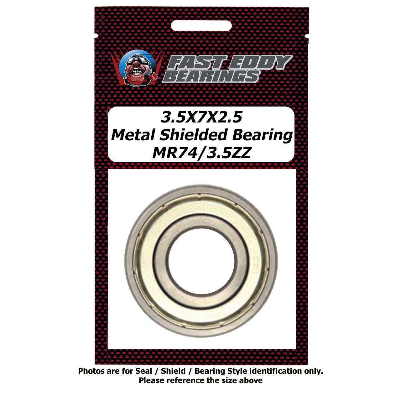 3.5X7X2.5 Metal Shielded Bearing MR74/3.5ZZ