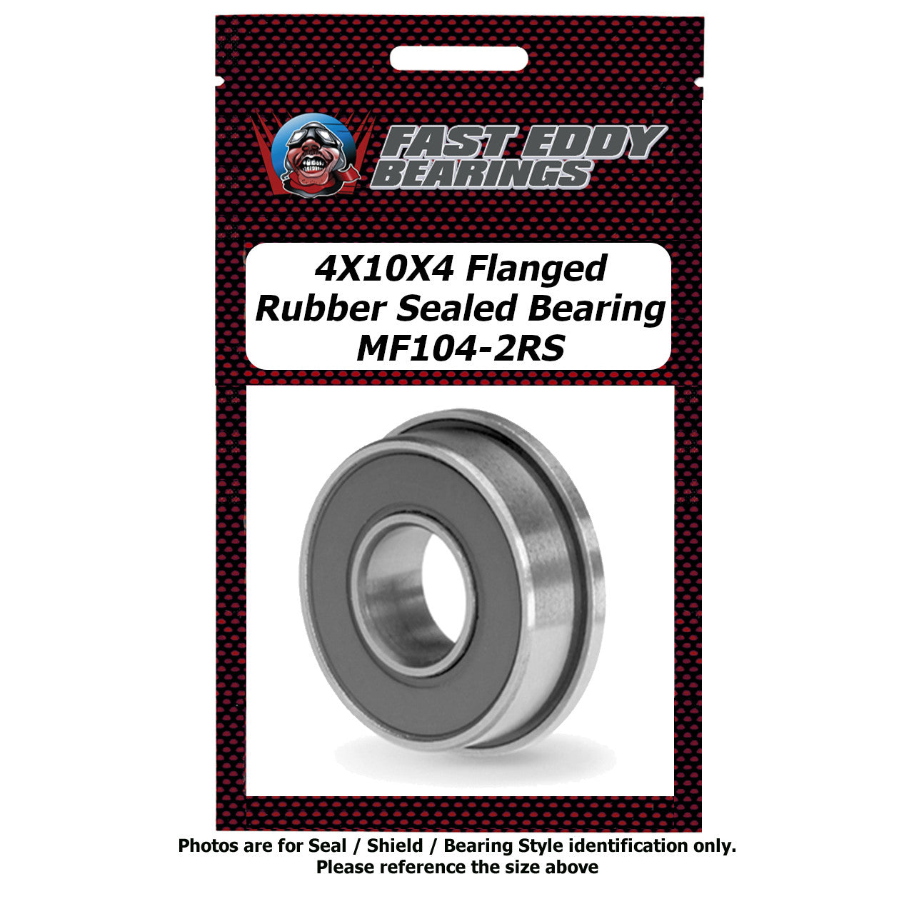 4X10X4 Flanged Rubber Sealed Bearing MF104-2RS