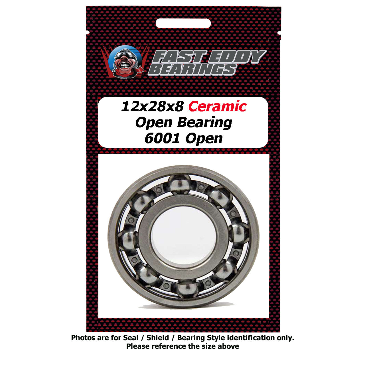 12x28x8 CERAMIC Open Bearing 6001 Open
