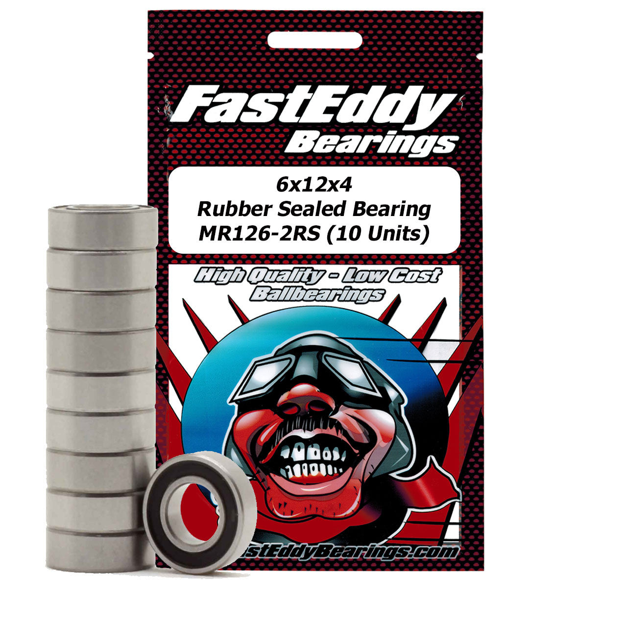 Tamiya 1260 Rubber Sealed Replacement Bearing MR126-2RS (10 Units)