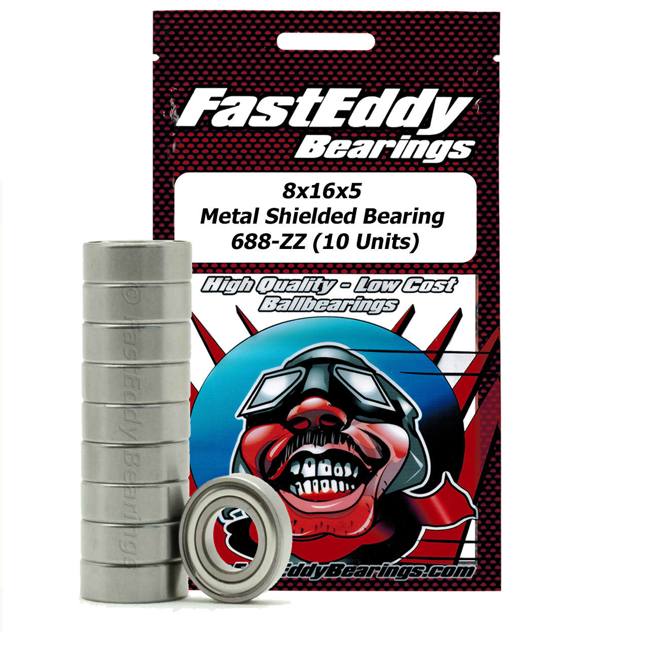 Tamiya 1680 Metal Shielded Replacement Bearing 8X16X5 (10 Units) (10 Units)