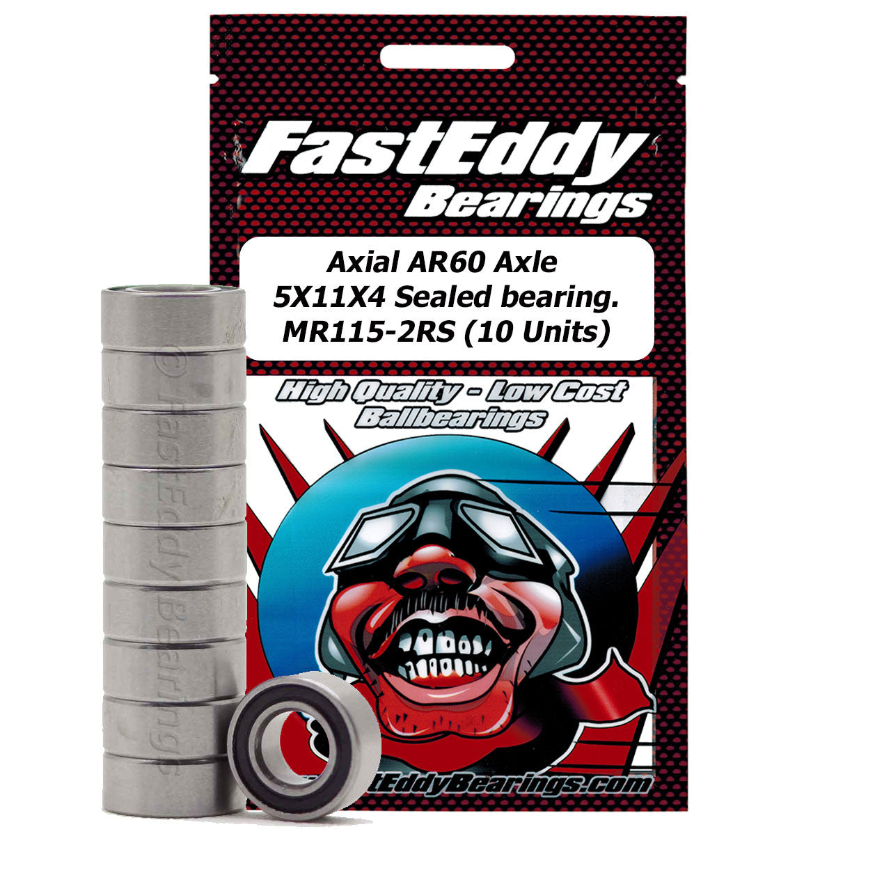 `- Axial AR60 Axle 5X11X4 Sealed bearing. MR115-2RS (10 Units)