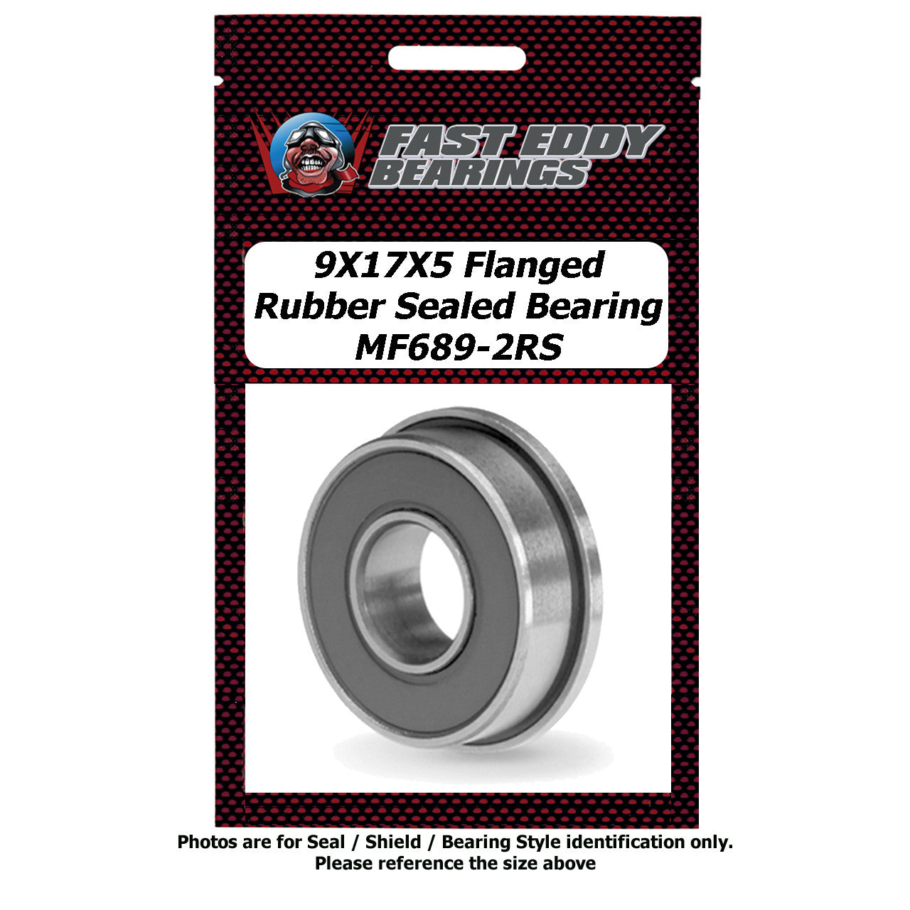 9X17X5 Flanged Rubber Sealed Bearing MF689-2RS