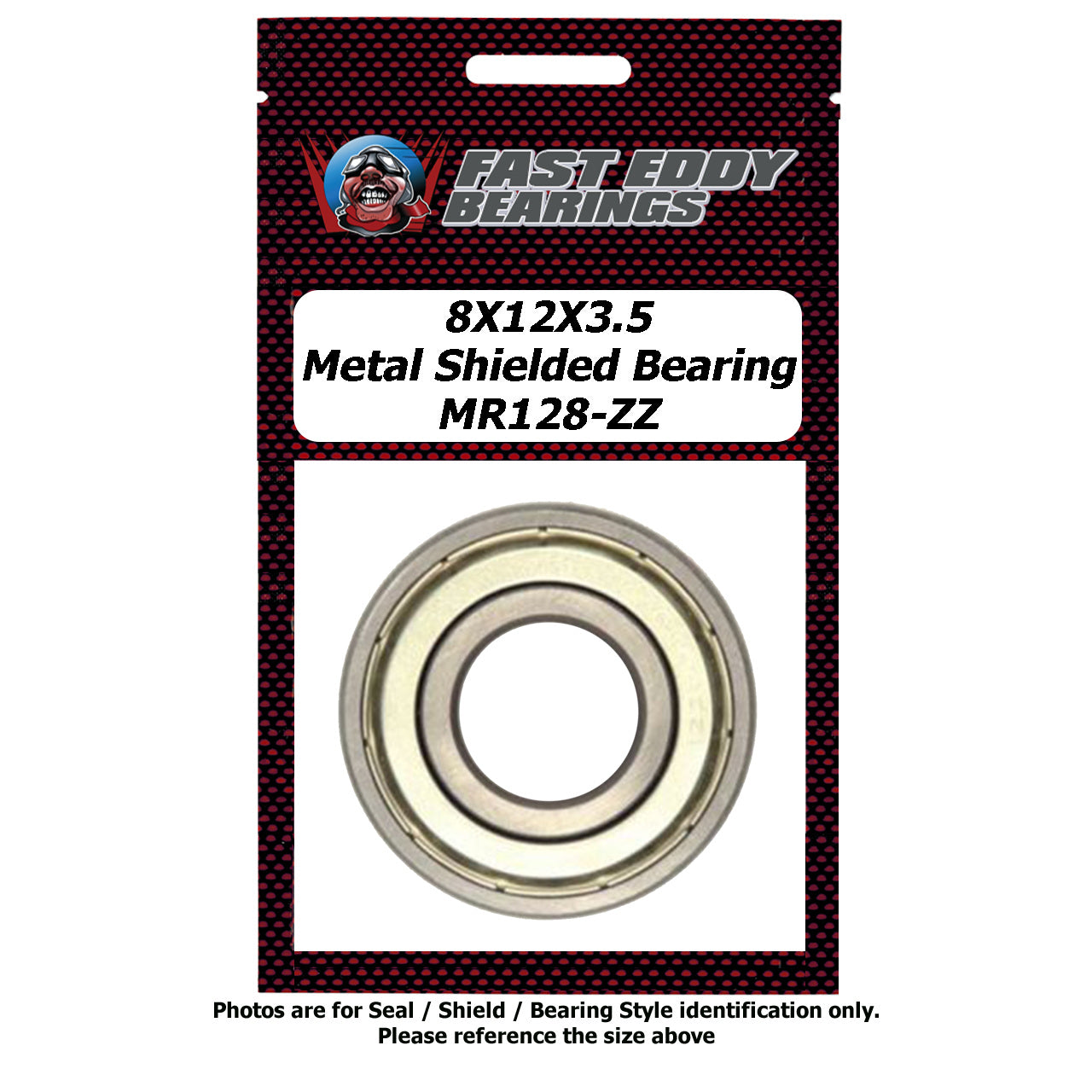 8x12x3.5 Metal Shielded Bearing MR128-ZZ