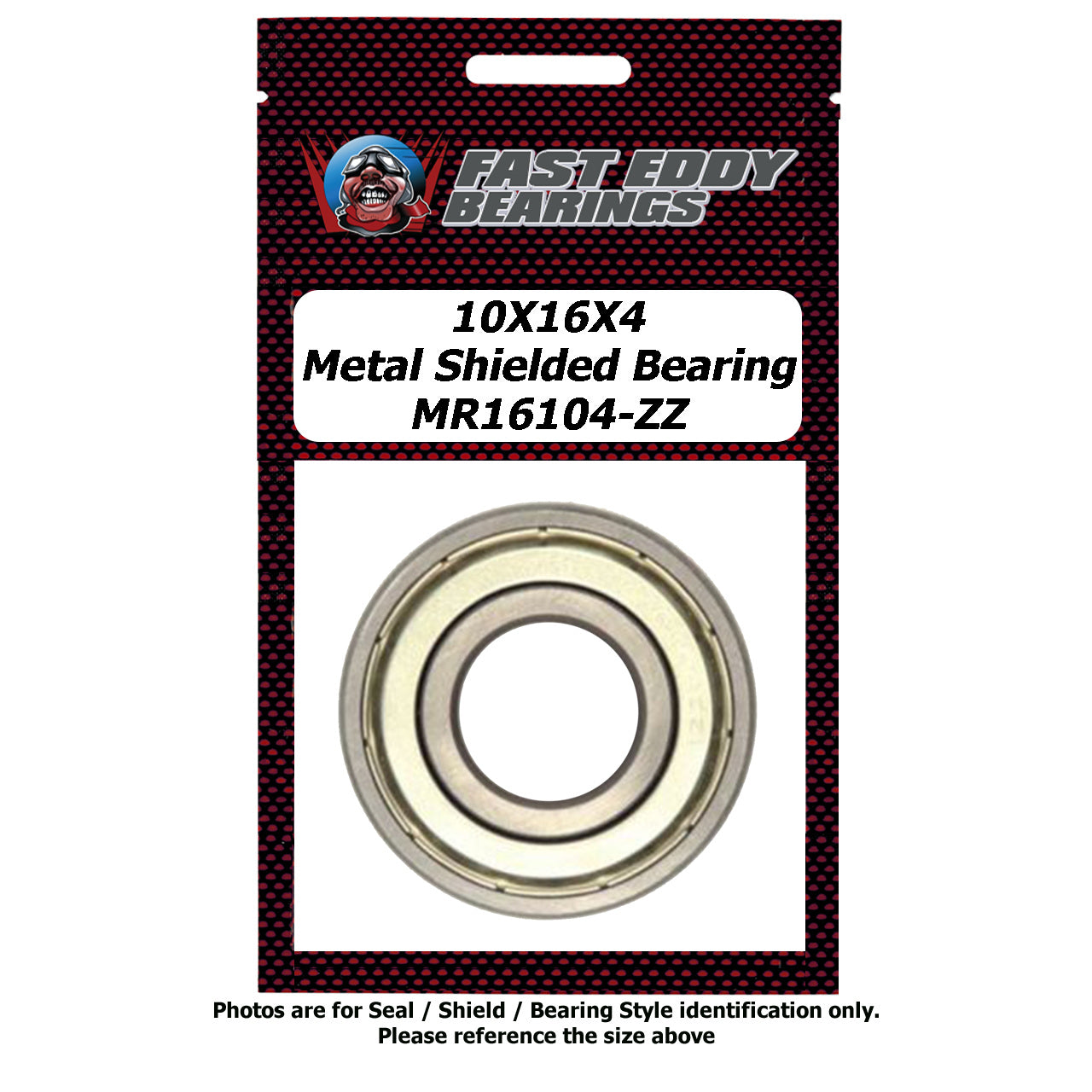 10x16x4 Metal Shielded Bearing MR16104-ZZ