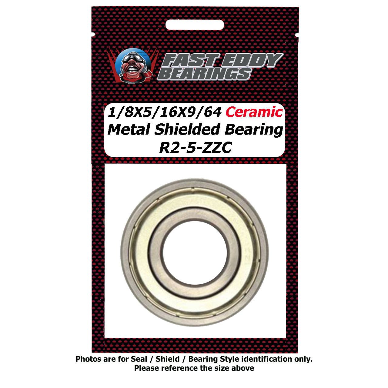 1/8x5/16x9/64 Ceramic Metal Shielded Bearing R2-5-ZZC