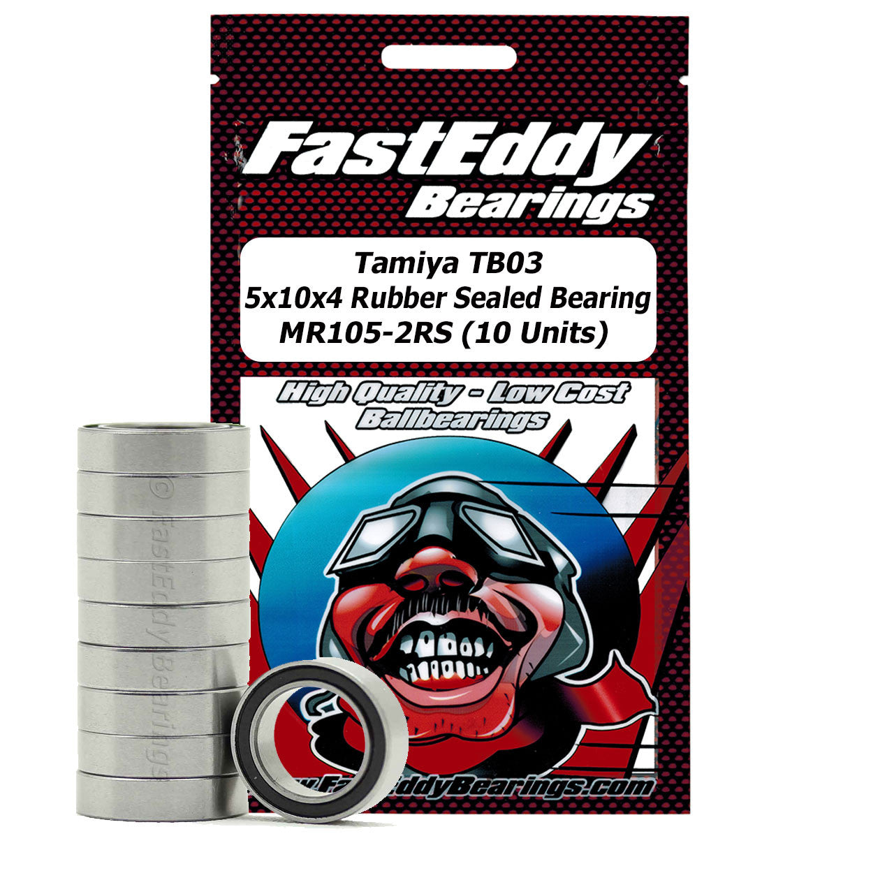 Tamiya TB03 5x10x4 Rubber Sealed Bearing MR105-2RS (10 Units)