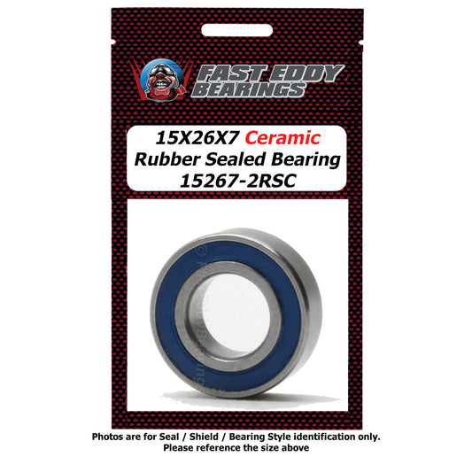 15X26X7 Ceramic Rubber Sealed Bearing 15267-2RSC