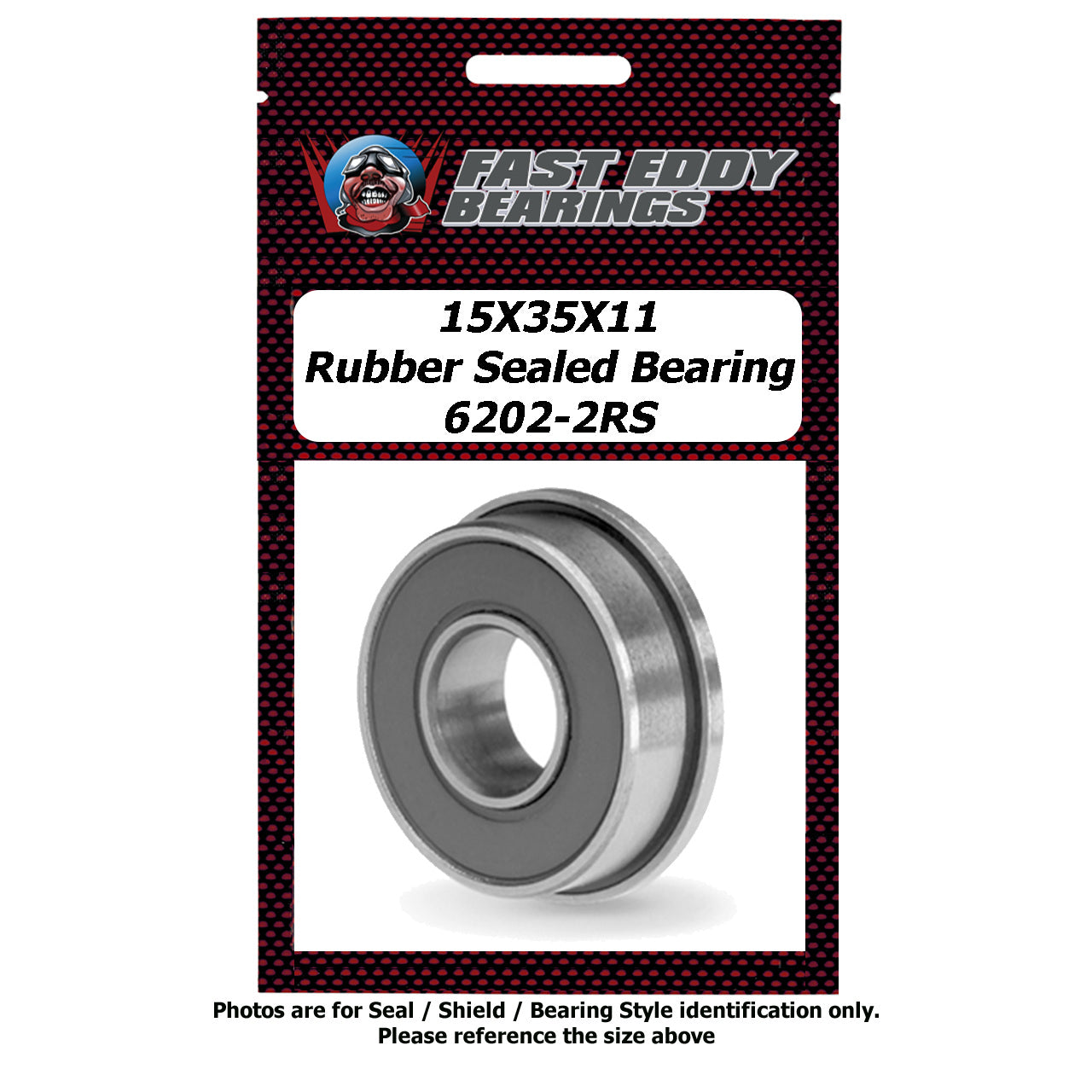 15x35x11 Rubber Sealed Bearing 6202-2RS