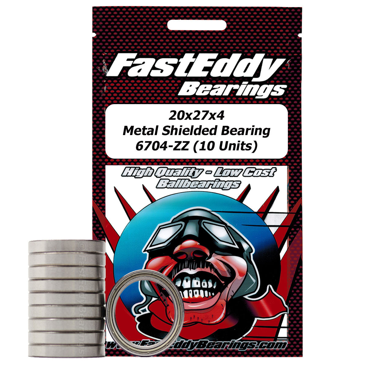 20x27x4 Metal Shielded Bearing 6704-ZZ (10 Units)