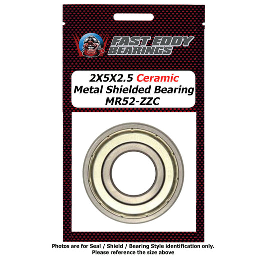 2X5X2.5 Ceramic Metal Shielded Bearing MR52-ZZC
