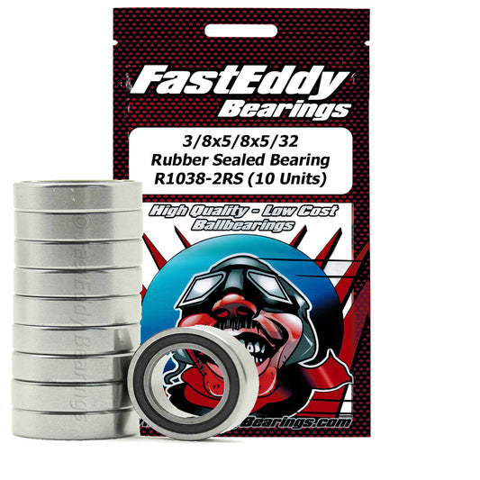 3/8x5/8x5/32 Rubber Sealed Bearing R1038-2RS (10 Units)