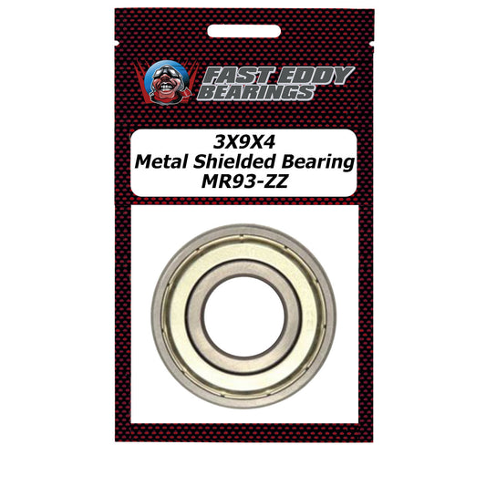 3X9X4 Metal Shielded Bearing MR93-ZZ