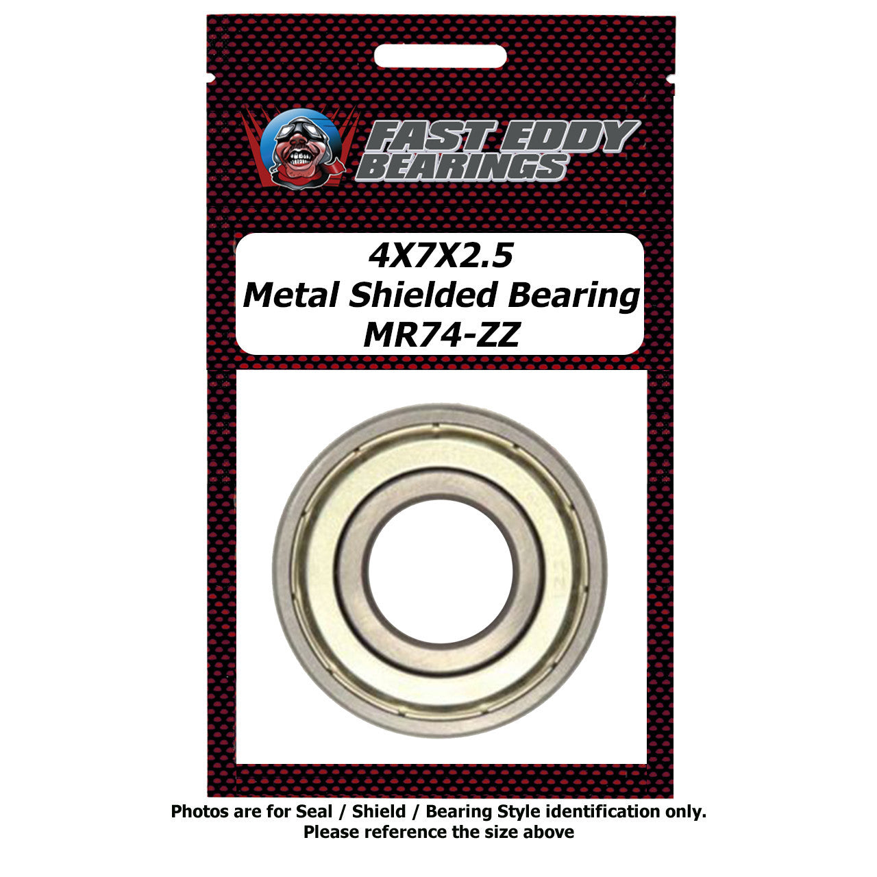 4x7x2.5 Metal Shielded Bearing MR74-ZZ