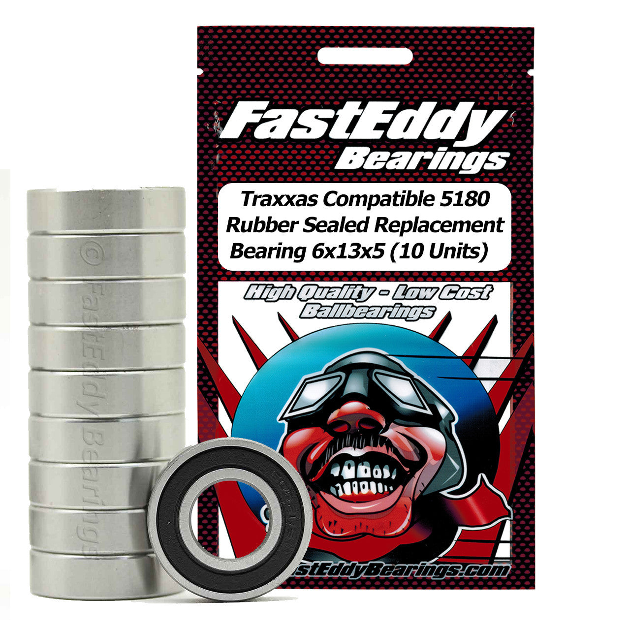 Traxxas Compatible 5180 Rubber Sealed Replacement Bearing 6x13x5 (10 Units)