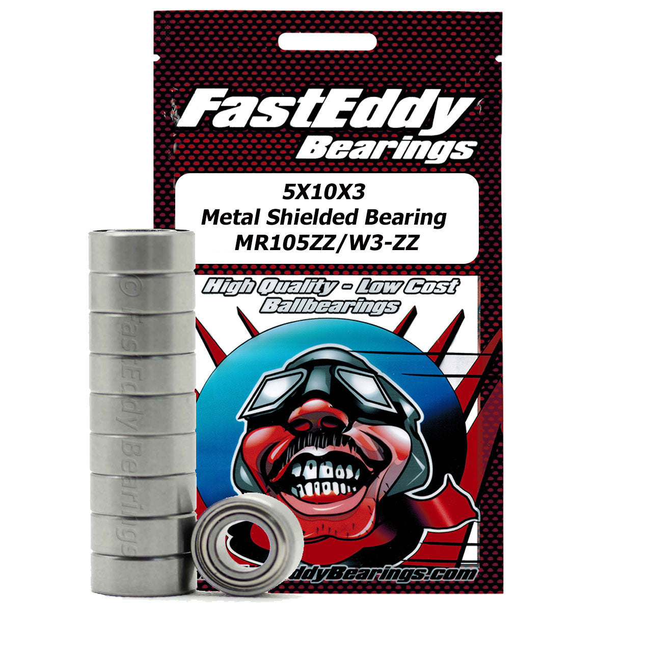 5X10X3 Metal Shielded Bearing MR105ZZ/W3-ZZ (10 Units)