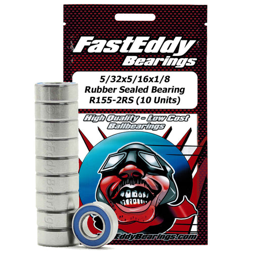 5/32x5/16x1/8 Rubber Sealed Bearing R155-2RS (10 Units)