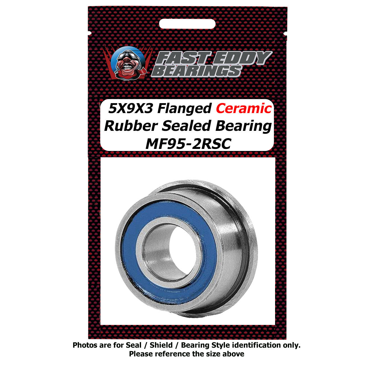 5X9X3 Flanged Ceramic Rubber Sealed Bearing MF95-2RSC