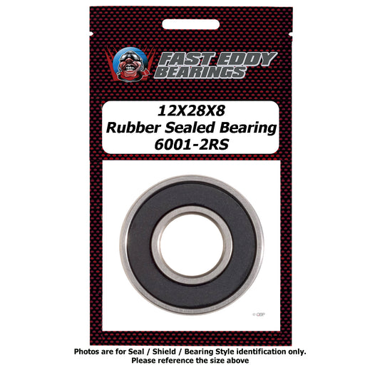 12x28x8 Rubber Sealed Bearing 6001-2RS