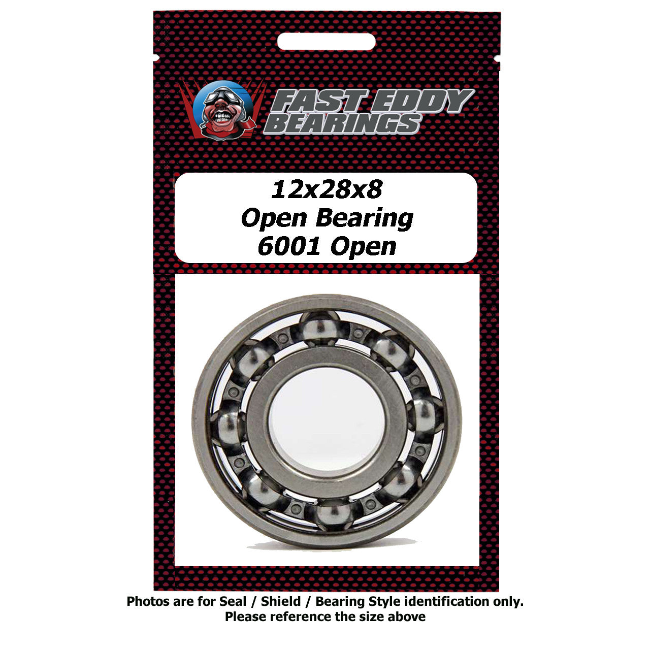12x28x8 Open Bearing 6001 Open