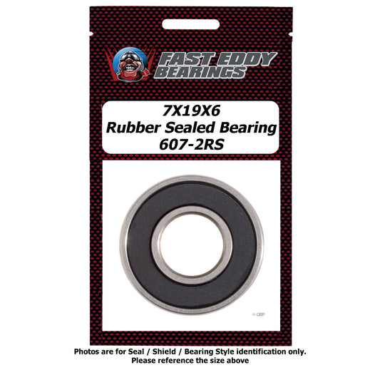 7x19x6 Rubber Sealed Bearing 607-2RS