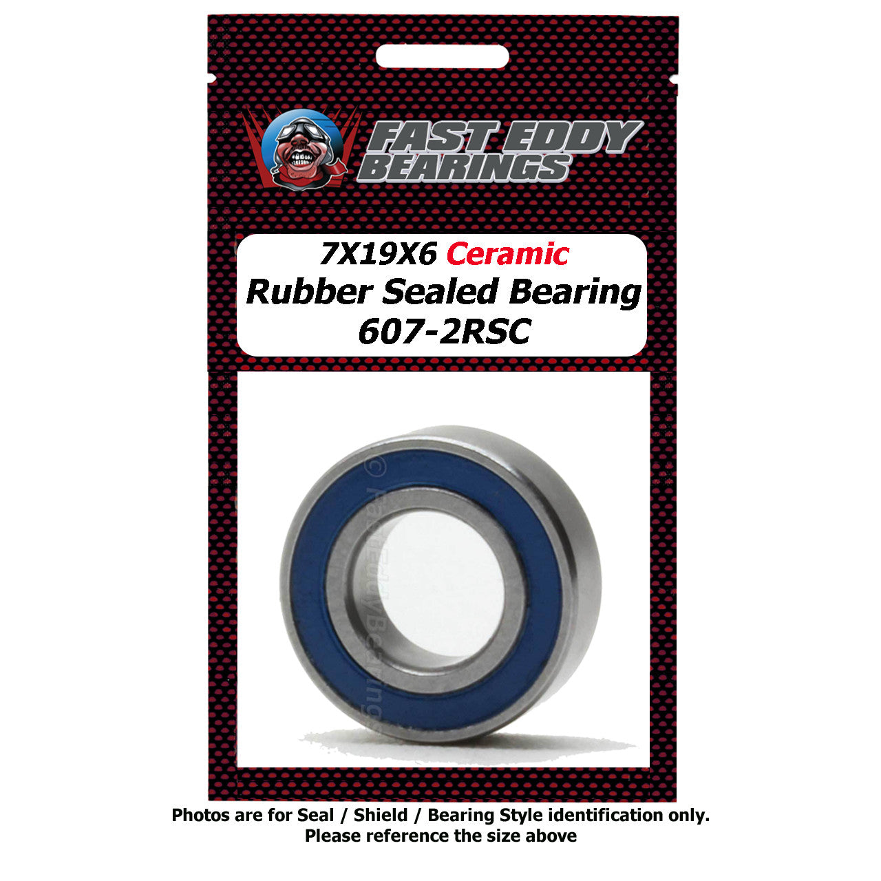 7X19X6 Ceramic Rubber Sealed Bearing 607-2RSC