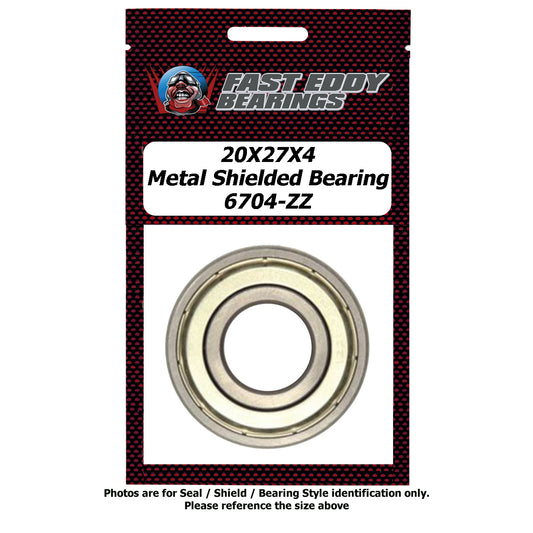 20x27x4 Metal Shielded Bearing 6704-ZZ