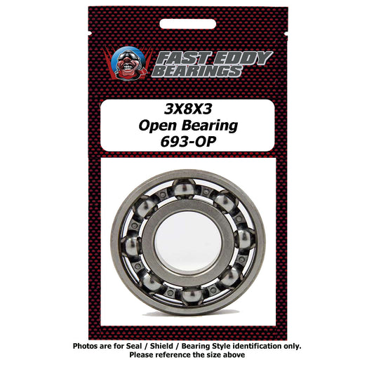 3x8x3 Open Bearing 693-OP