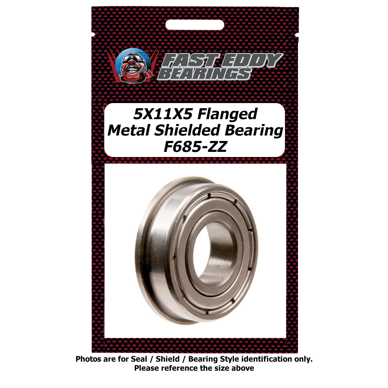 5X11X5 Flanged Metal Shielded Bearing F685-ZZ