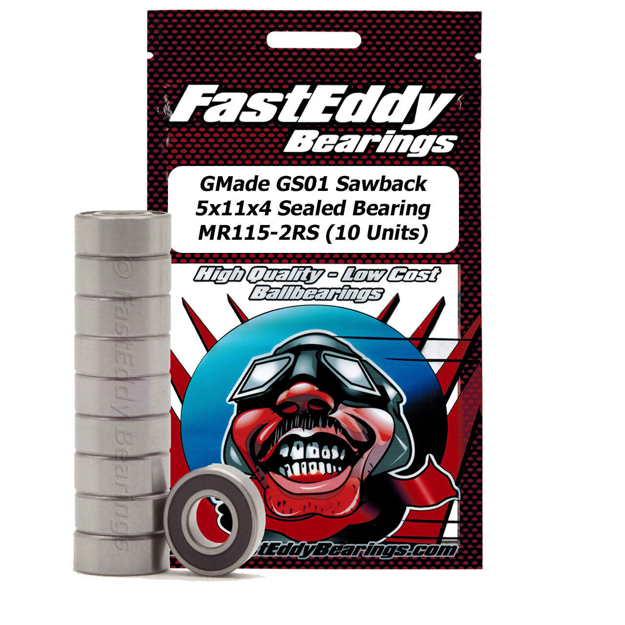 GMade GS01 Sawback 5X11X4 Sealed bearing. MR115-2RS (10 Units)
