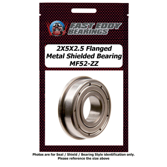 2X5X2.5 Flanged Metal Shielded Bearing MF52-ZZ