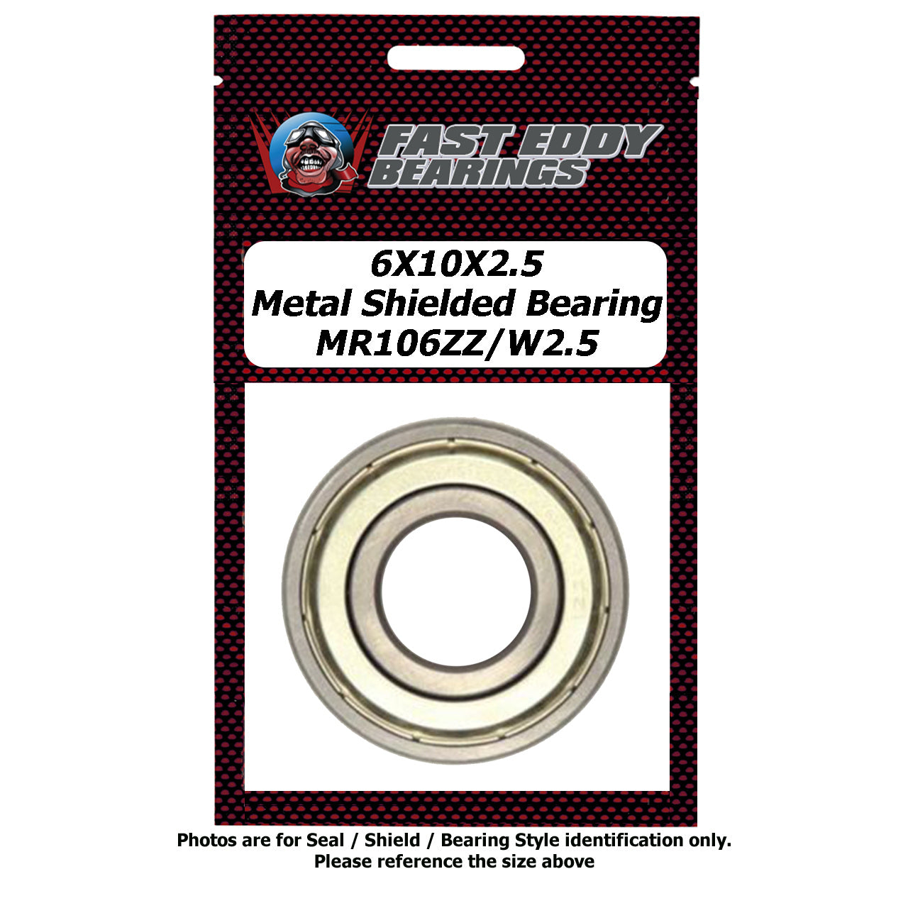 6x10x2.5 Metal Shielded Bearing MR106-ZZ/W2.5