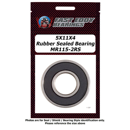 5x11x4 Rubber Sealed Bearing MR115-2RS