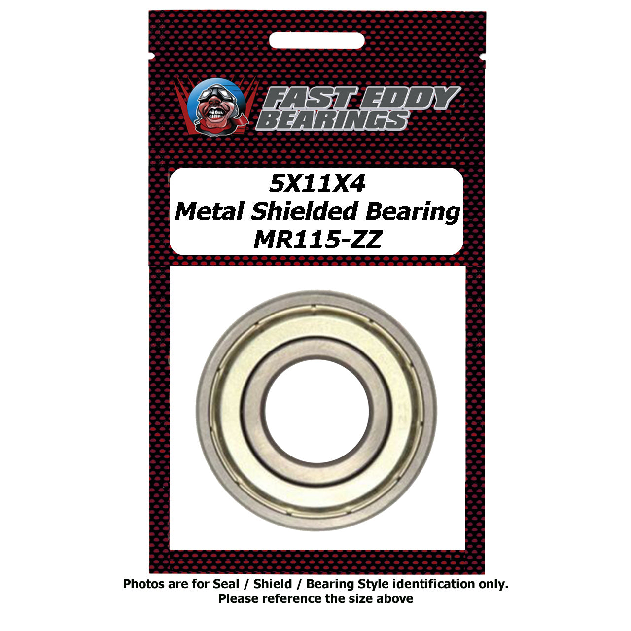 5x11x4 Metal Shielded Bearing MR115-ZZ