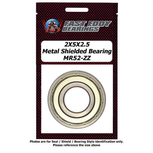 2x5x2.5 Metal Shielded Bearing MR52-ZZ