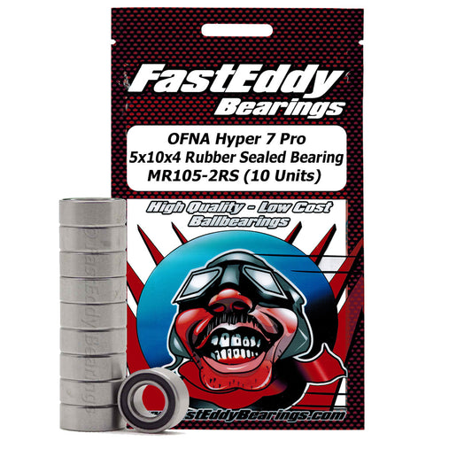 OFNA Hyper 7 Pro 5x10x4 Sealed Bearing MR105-2RS (10 Units)