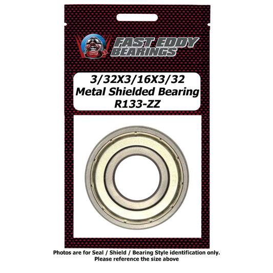 3/32x3/16x3/32 Metal Shielded Bearing R133-ZZ