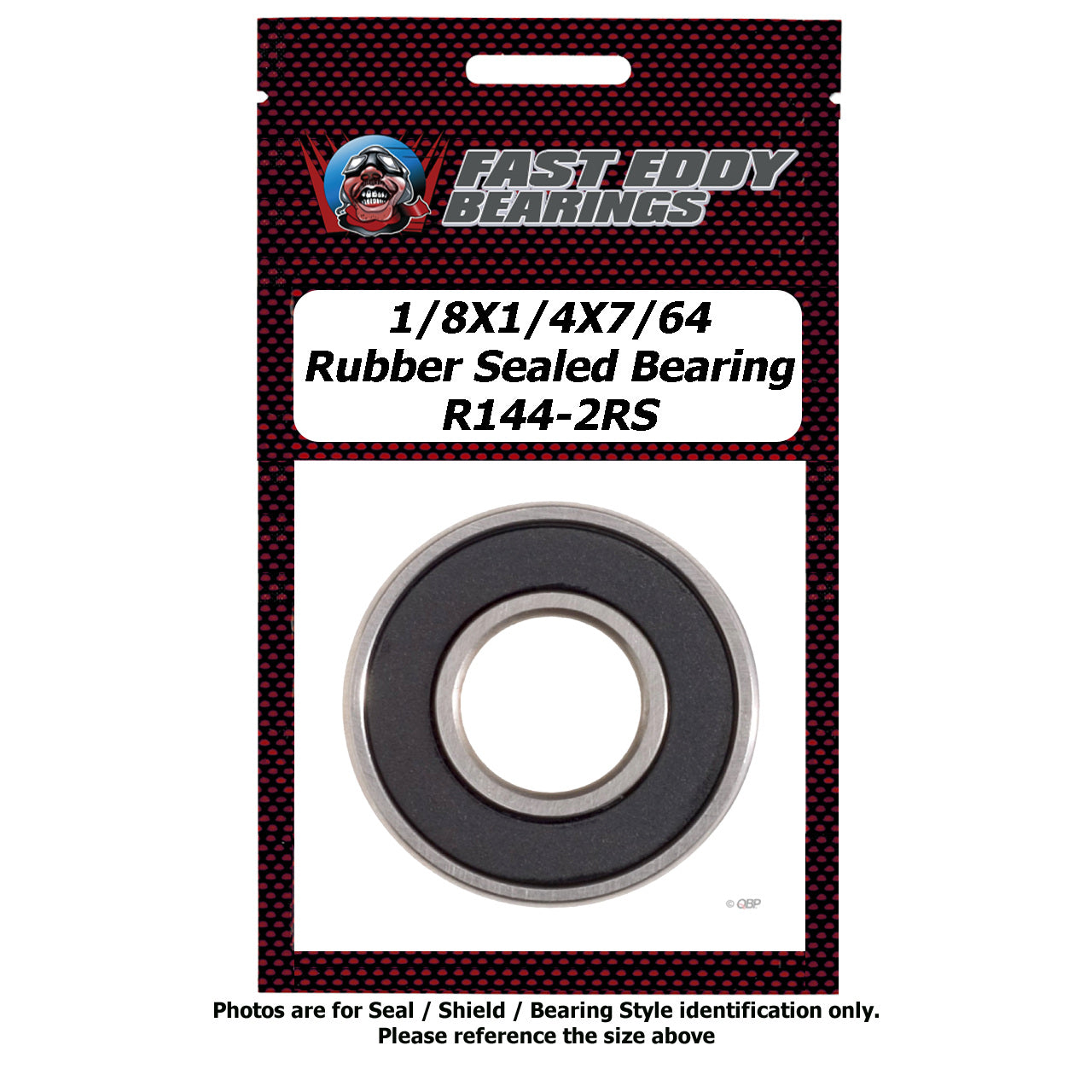 1/8x1/4x7/64 Rubber Sealed Bearing R144-2RS