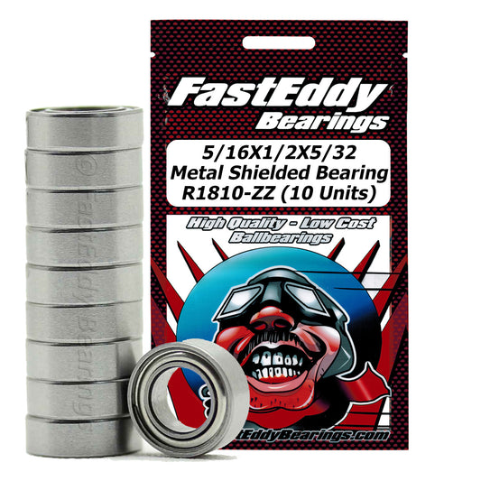 5/16X1/2X5/32 Metal Shielded Bearing R1810-ZZ 10 Units