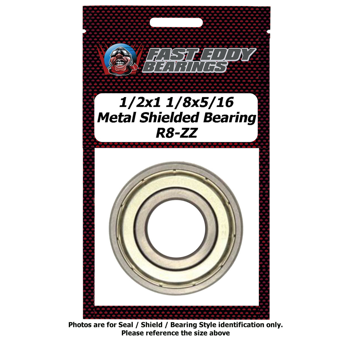 1/2x1 1/8x5/16 Metal Shielded Bearing R8-ZZ