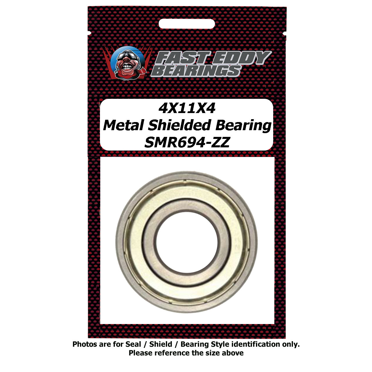 4X11X4 Metal Shielded Bearing SMR694-ZZ