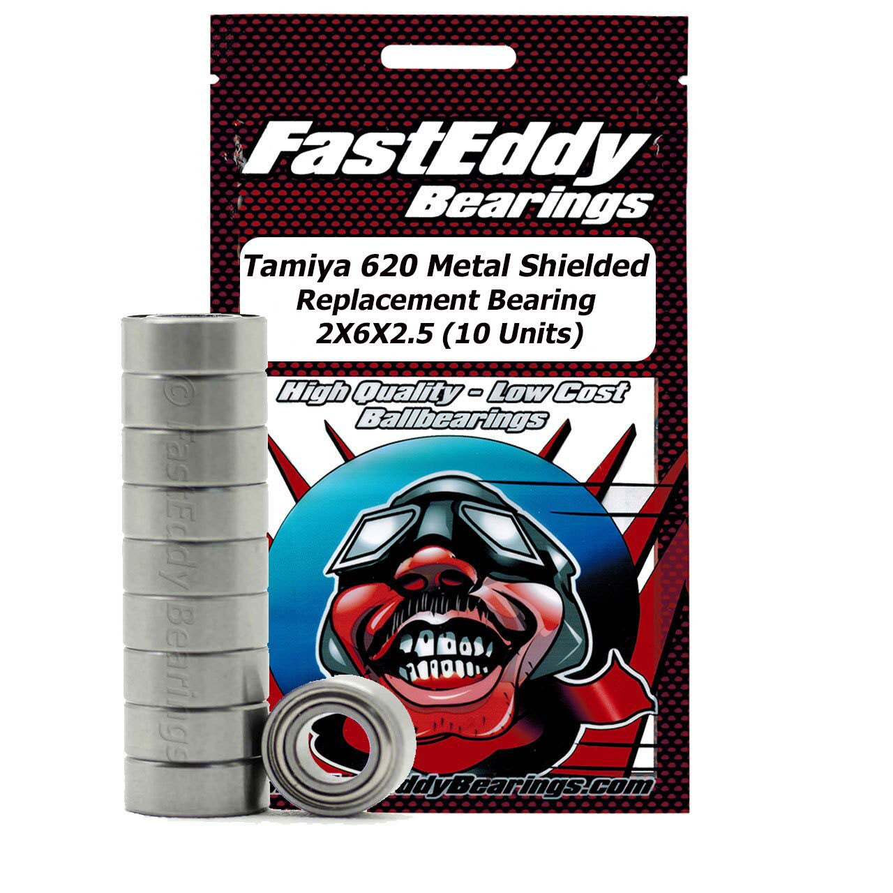 Tamiya 620 Metal Shielded Replacement Bearing 2X6X2.5 (10 Units)