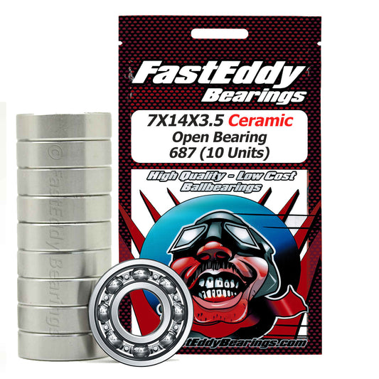 7X14X3.5 Ceramic Open Bearing 687 (10 Units)